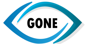 Eye-shaped logo for G.O.N.E. organization